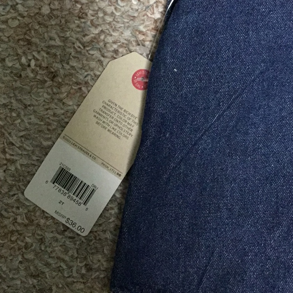 Levi’s Toddler Girl’s  Denim Bib Jumper Dress size 2T - Picture 5 of 5